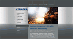 Desktop Screenshot of kebinger-metallverarbeitung.de